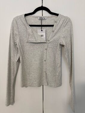 Princess Polly Passoni Long Sleeve Top Grey